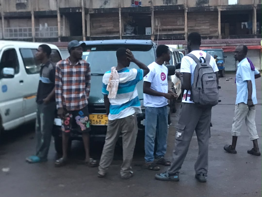 Team following up with a driver at Kaneshie